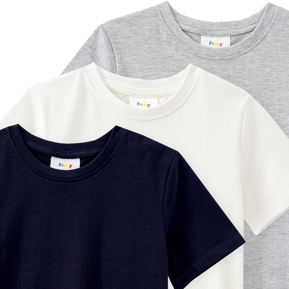 3 jongens T-shirts in basic-look