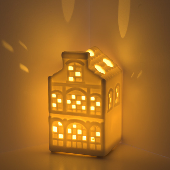 Porseleinen LED decoratief huis