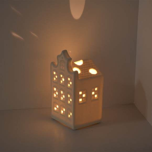 LED decoratief huis van porselein