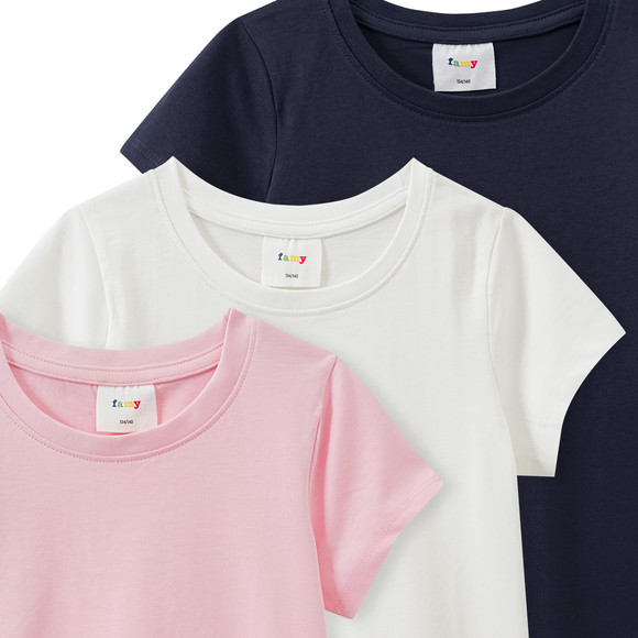 3 Mädchen T-Shirts im Basic-Look