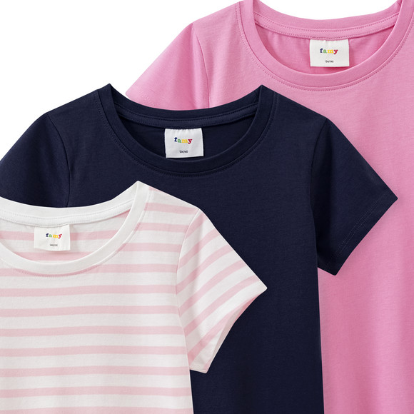 3 Mädchen T-Shirts im Basic-Look