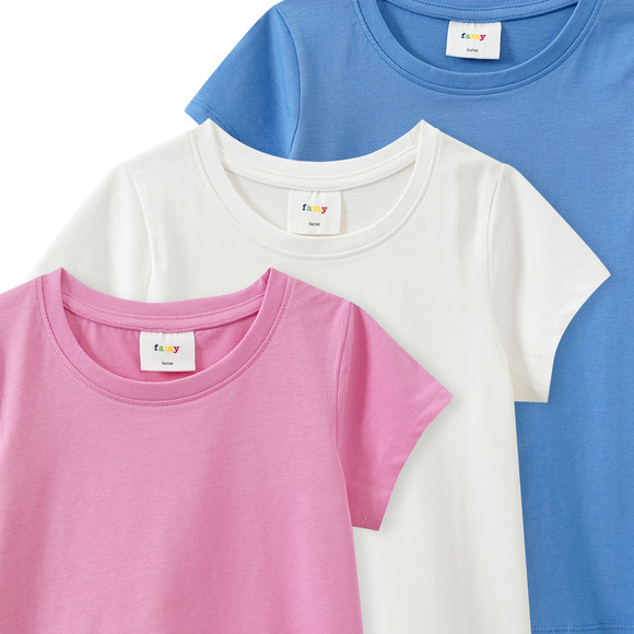 3 meisjes T-shirts in basic look