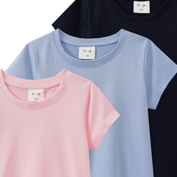 3 Mädchen T-Shirts im Basic-Look