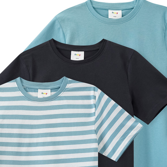 3 Jungen T-Shirts im Basic-Look
