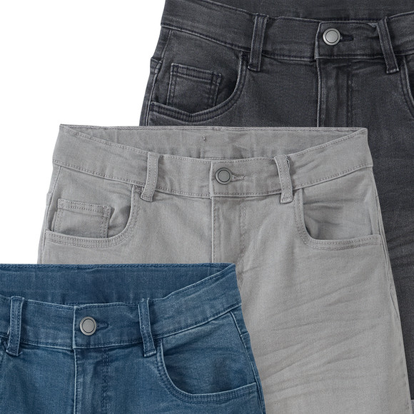 3 basic jeansshorts voor jongens