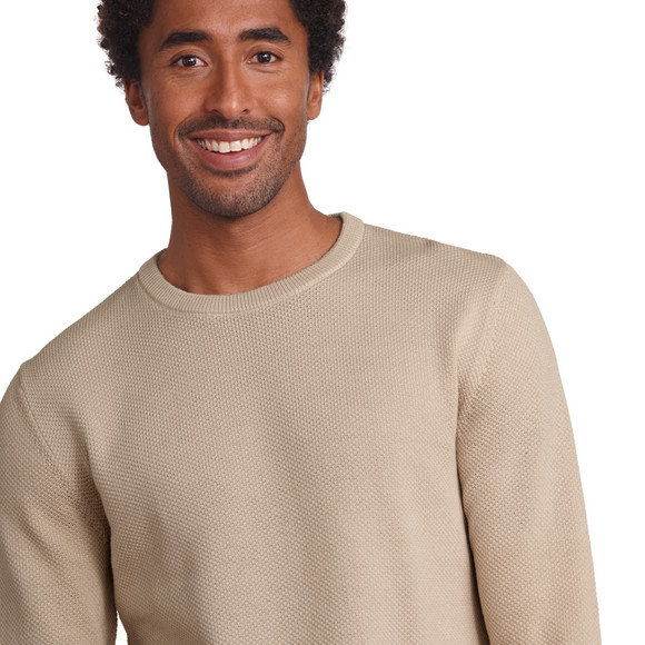 Gebreide herentrui met structuur