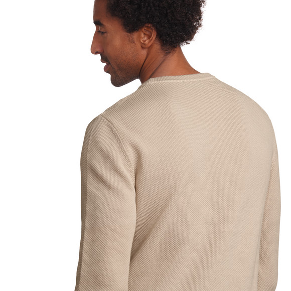 Gebreide herentrui met structuur