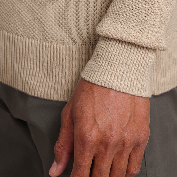 Gebreide herentrui met structuur