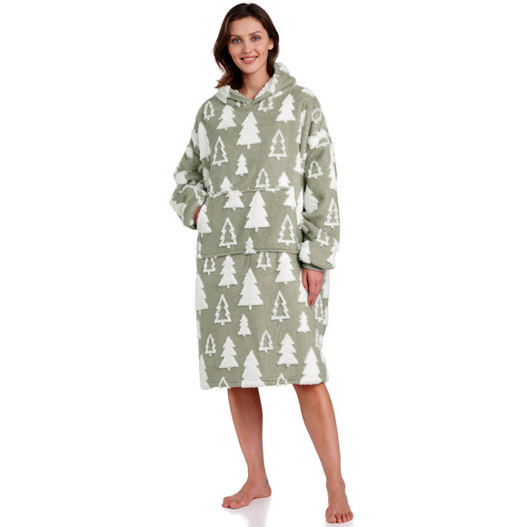 Capuchondeken voor dames in Kerstsfeer