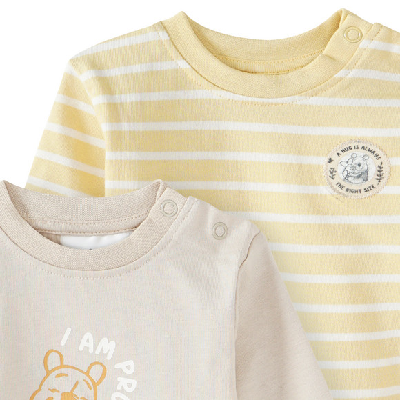 2 Winnie Puuh Langarmshirts aus Bio-Baumwolle