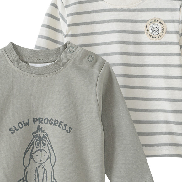 2 Winnie Puuh Langarmshirts aus Bio-Baumwolle