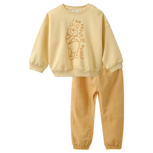 Winnie Puuh Set mit Sweatshirt und Hose hellgelb