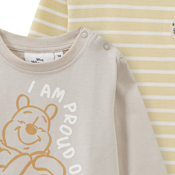 2 Winnie Puuh Langarmshirts aus Bio-Baumwolle