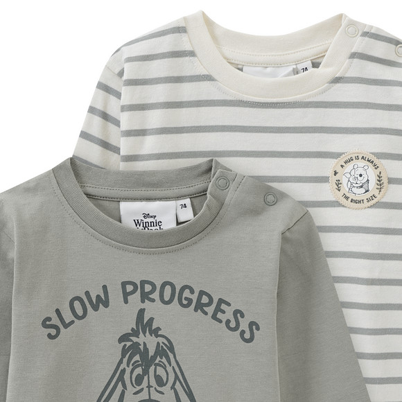2 Winnie Puuh Langarmshirts aus Bio-Baumwolle