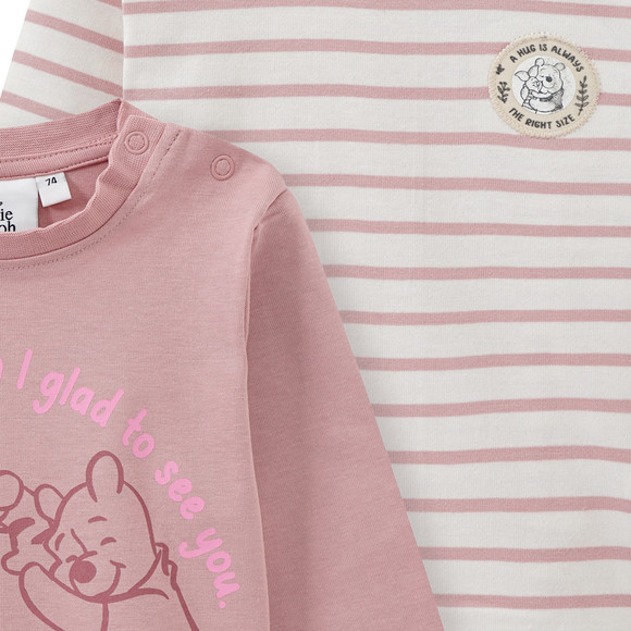 2 Winnie Puuh Langarmshirts aus Bio-Baumwolle