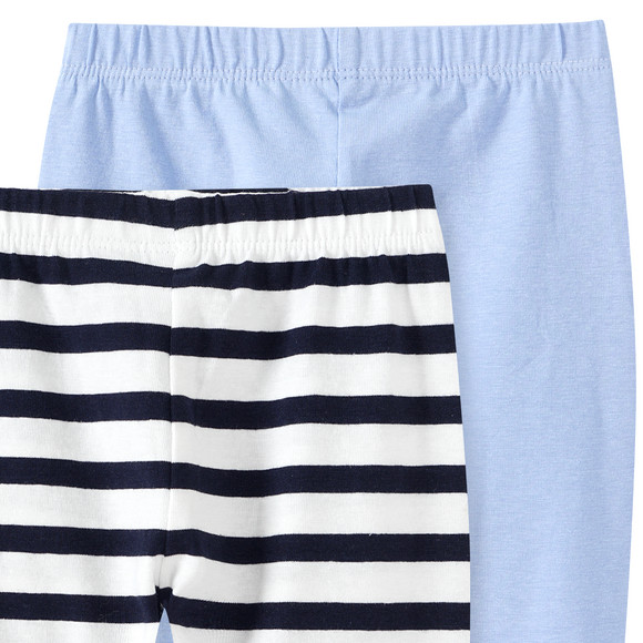 2 Baby Capri-Leggings im Basic-Look