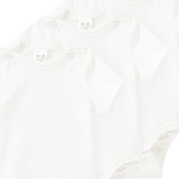 3 baby rompers in effen kleuren