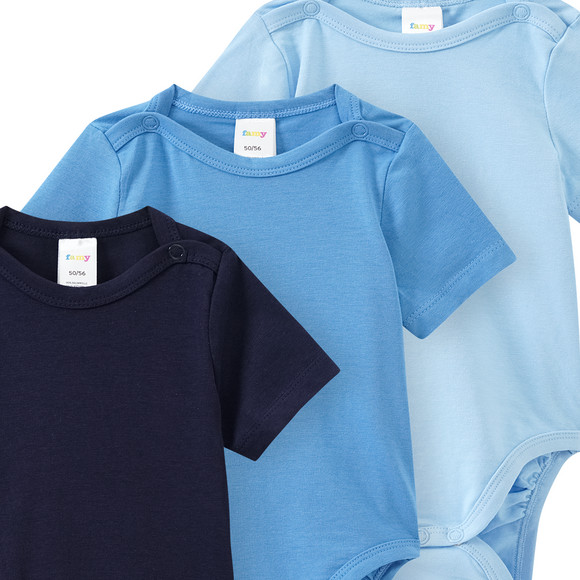 3 baby rompers in verschillende kleuren
