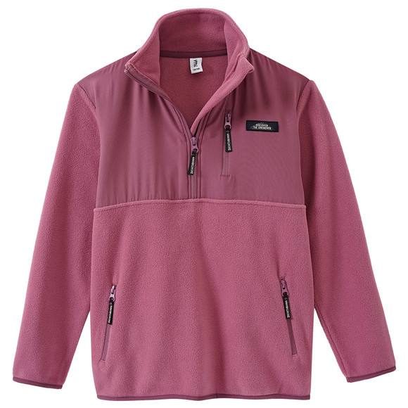 Meisjes fleece trui met opstaande kraag