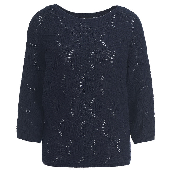 Damen Strickshirt mit Ajour-Muster