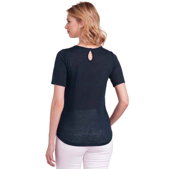 Damen T-Shirt mit Spitzenausschnitt