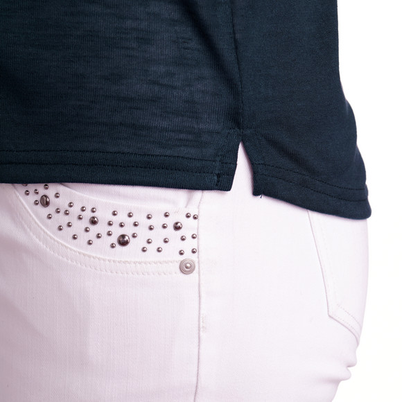 Damen T-Shirt mit Spitzenausschnitt