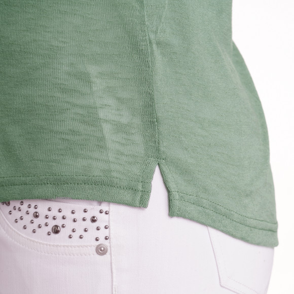 Damen T-Shirt mit Spitzenausschnitt