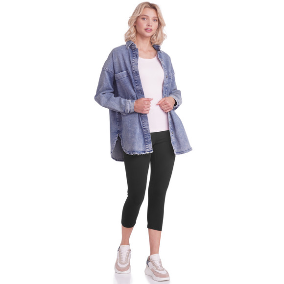 2 Damen 3/4-Leggings unifarben