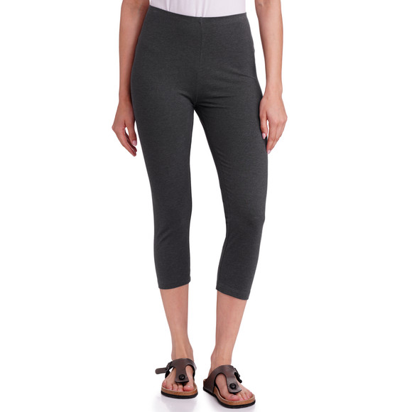2 Damen 3/4-Leggings unifarben