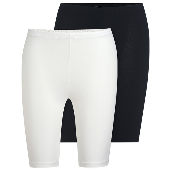 2 Damen Radler unifarben weiss / schwarz