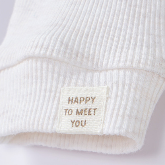 Newborn pyjama met geribbelde structuur