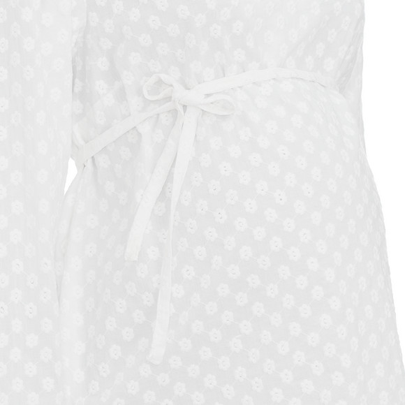 Damen Umstands-Bluse mit Blumen-Stickerei