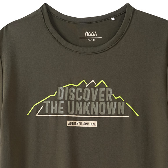 T-shirt voor jongens met bergmotief