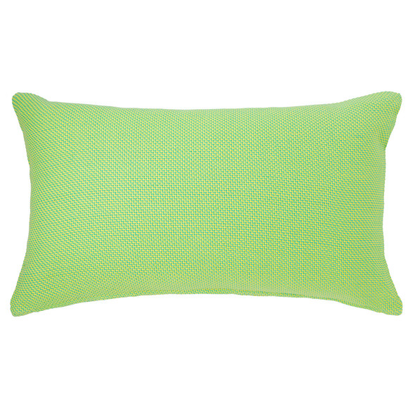 Kissenhülle mit strukturiertem Muster grün / gelb