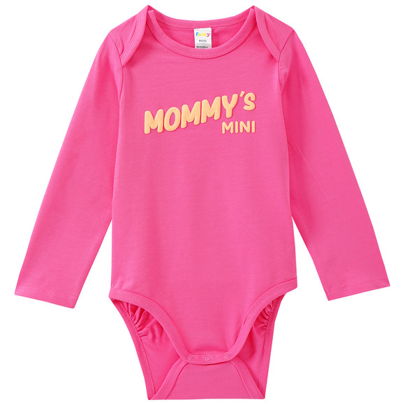 3 Baby Langarmbodys mit gummiertem Print