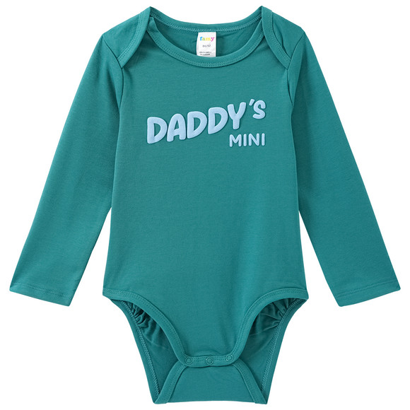 3 Baby Langarmbodys mit gummiertem Print