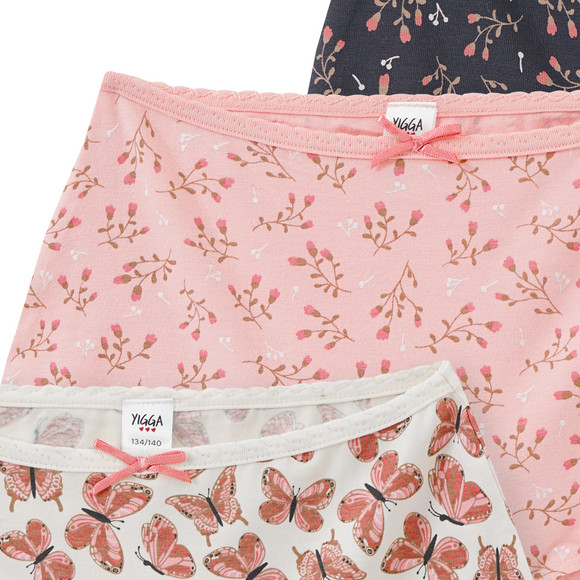 3 Mädchen Pantys in verschiedenen Dessins