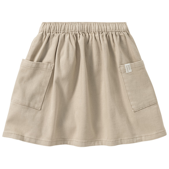 Mädchen Rock mit Elastikbund hellbeige