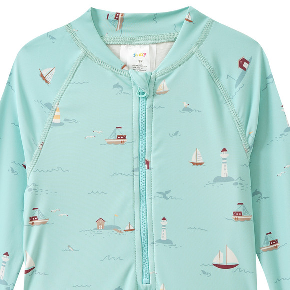 Baby UV-Badeoverall mit Segelschiffen UPF40