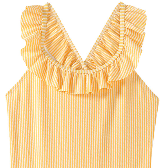 Mädchen Badeanzug mit Seersucker-Streifen