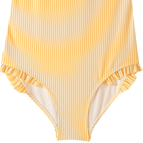 Mädchen Badeanzug mit Seersucker-Streifen