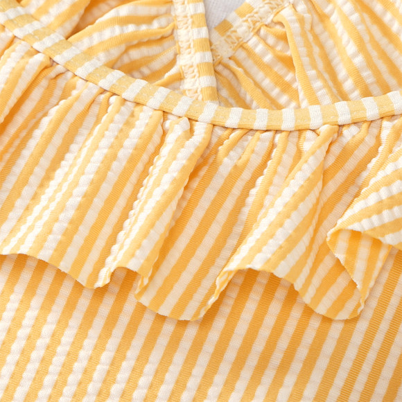 Mädchen Badeanzug mit Seersucker-Streifen