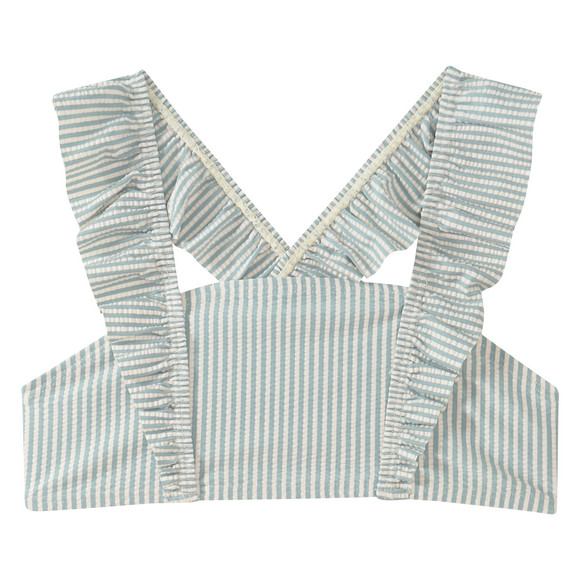 Mädchen Bikini mit Seersucker-Streifen