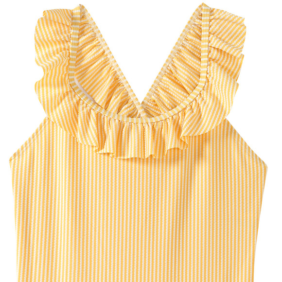 Mädchen Badeanzug mit Seersucker-Streifen