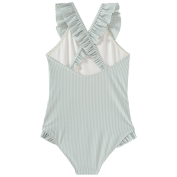 Mädchen Badeanzug mit Seersucker-Streifen