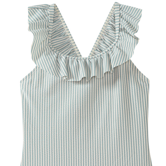 Mädchen Badeanzug mit Seersucker-Streifen