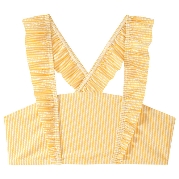 Mädchen Bikini mit Seersucker-Streifen