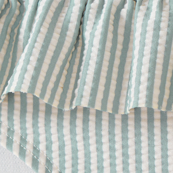 Mädchen Bikini mit Seersucker-Streifen