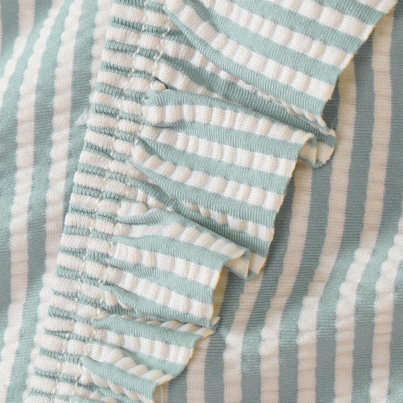 Mädchen Bikini mit Seersucker-Streifen