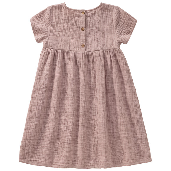 Mädchen Musselin-Kleid mit Teilungsnaht